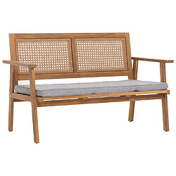 Acheter Mendler Ensemble de jardin HWC-N46, Lounge-Set Salon de jardin Banc Fauteuil Table, bois Acacia certifié MVG ~ Coussin gris