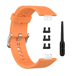 Bracelet De Montre En Silicone Souple Pour Montre Huawei Fit TIA-B09 TIA-B19 Orange