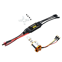 Avis A2217 Moteur Brushless 40A ESC Avec Prise T Et Connecteurs Banane 3,5 Mm KV1100