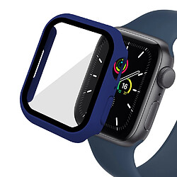 Enkay Coque en TPU caoutchouté 2-en-1 bleu foncé pour votre Apple Watch Series 7 41mm