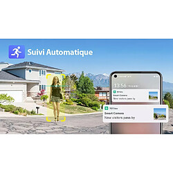 Caméra Surveillance Sécurité Solaire Sans fil Extérieure 4K 8MP WIFI 360° Double Objectif Zoom Optique 10X Détection mouvement pas cher