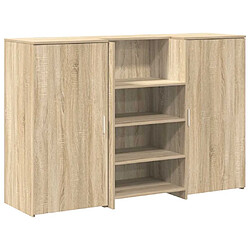 vidaXL Bureau réception chêne sonoma 155x50x103,5 cm bois d'ingénierie