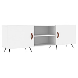 Maison Chic Meuble TV scandinave - Banc TV pour salon blanc 150x30x50 cm bois d'ingénierie -MN35406