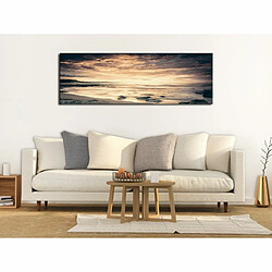 Paris Prix Tableau Imprimé Beach in Crete Narrow Yellow 40 x 120 cm