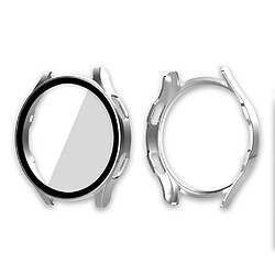 Enkay Coque en TPU 2-en-1 caoutchouté argent pour votre Samsung Galaxy Watch4 44mm