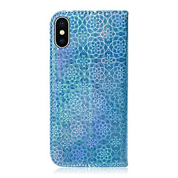 Avis Wewoo Housse Coque Pour iPhone X / XS couleur unie boucle magnétique coloré horizontale étui en cuir PU avec titulaire et fentes cartes et portefeuille et lanière bleu