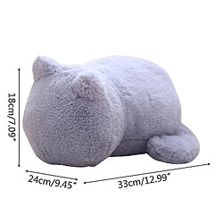 Universal Oreiller en peluche en forme d'animal qui n'a pas de motif de visage poupée moelleuse de couleur unie (33 * 24 * 18cm)