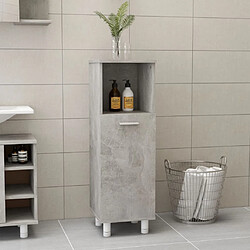 Maison Chic Armoire de salle de bain,Meuble de rangement,Meuble haut Gris béton 30x30x95 cm Aggloméré -GKD777547