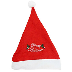 Wewoo Décoration de Noël à porter 2 PCS Chapeau de non-tissé de de Santa Hat brodé de Noël, taille: 34cm x 28cm