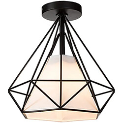 Stoex Retro Plafonnier Industrielle Cage en forme Diamant en Métal Fer Lustre Suspensi