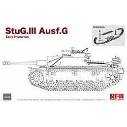 Rye Field Model Maquette Char Stug. Iii Ausf. G Early Production With Workable Track Links