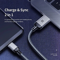 Acheter Wewoo Câble USB R6 Câble de données de chargement de musique Smart Music tressé en métaltype C / USB-Clongueur 1 m rouge