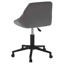 Avis vidaXL Chaise pivotante de salle à manger Gris foncé Velours