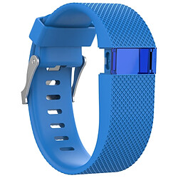 Wewoo Bracelet pour montre connectée Dragonne réglable de couleur unie FITBIT Charge / HR bleu ciel