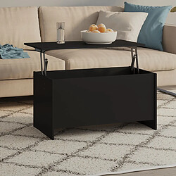 Maison Chic Tabls basse,Table Console pour salon Noir 102x55,5x52,5 cm Bois d'ingénierie -MN15703