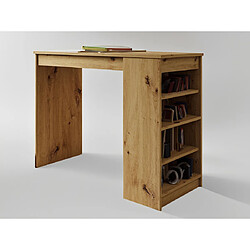 Avis Bestmobilier Drazic - table de bar avec rangements - effet bois - de 2 à 4 personnes