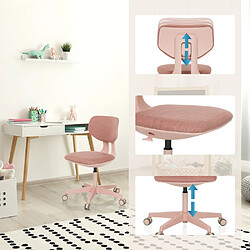 Chaise pivotante pour des enfants KID COLORE Rose hjh OFFICE