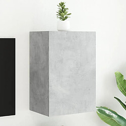 vidaXL Meuble TV mural gris béton 40,5x30x60 cm bois d'ingénierie