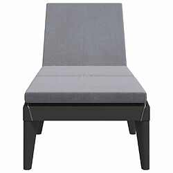 Acheter Maison Chic Chaise longue avec coussin | Bain de soleil Relax | Transat anthracite 186x60x29 cm PP -GKD87241