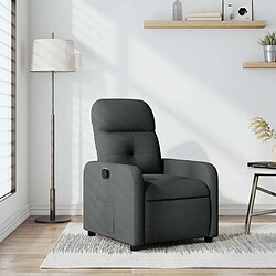 Maison Chic Fauteuil Relax pour salon, Fauteuil inclinable Gris foncé Tissu -GKD74914