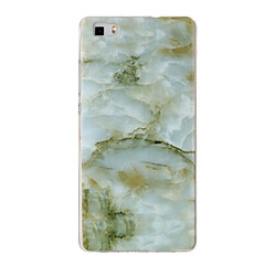 Wewoo Coque vert pour Huawei P8 Lite Motif Marbling Soft TPU Housse de protection arrière