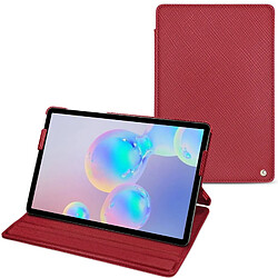 Housse cuir Samsung Galaxy Tab S6 - Rabat horizontal - Rouge passion ( Pantone #a6192e ) - NOREVE