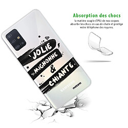 Avis Coque Samsung Galaxy A51 5G souple transparente Jolie Mignonne et chiante Motif Ecriture Tendance Evetane