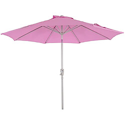 Decoshop26 Parasol de jardin Ø 2,7m inclinable polyester/aluminium 5kg lilas 04_0003877