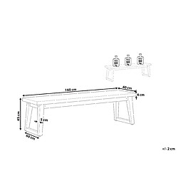 Avis Beliani Banc de jardin ORIA Béton Gris