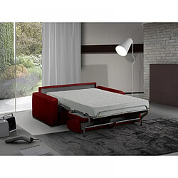 Avis Inside 75 Canapé lit 2-3 places MASTER convertible EXPRESS 120 cm, microfibre bordeaux MATELAS 18 CM INCLUS