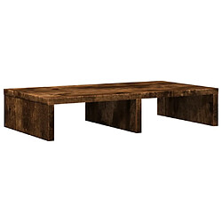 vidaXL Support de moniteur chêne fumé 50x27x10 cm bois d'ingénierie