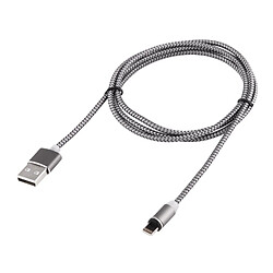 Acheter Wewoo Câble gris pour iPhone X / 8 & 8 Plus / 7 & 7 Plus / 6 & 6s & 6 Plus & 6s Plus / iPad Rotation de 360 degrés 1m Weave Style Lightning 8 broches à USB 2.0 de chargeur magnétique forte avec indicateur LED,