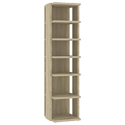 Maison Chic Armoire à Chaussures,Meuble de Rangement à Chaussures Chêne sonoma 27,5x27x102 cm -MN46382