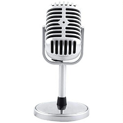 Yonis Microphone Style Classique Argent 3.5mm