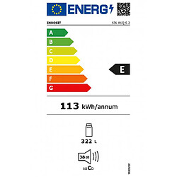 Réfrigérateurs 1 porte 322L Froid Froid brassé INDESIT 59,5cm E, 4904419 pas cher