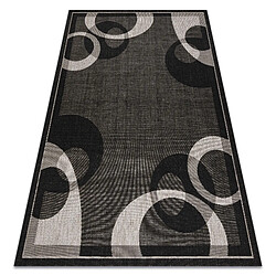 RUGSX TAPIS EN CORDE SIZAL FLOORLUX 20078 NOIR argentin 160x230 cm