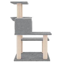 Avis vidaXL Arbre à chat avec griffoirs en sisal gris clair 82,5 cm