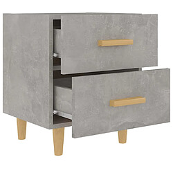 Maison Chic Table de chevet,Table de nuit,Table d'appoint pour salon Gris béton 40x35x47,5 cm -MN41350 pas cher