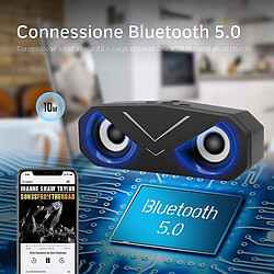 Universal YH-Lightweight and Portable Wireless Bluetooth 5.0 haut-parleur Bluetooth enceinte avec basses profondes, AUX, TF, haut-parleurs stéréo de subwoofer (bleu)