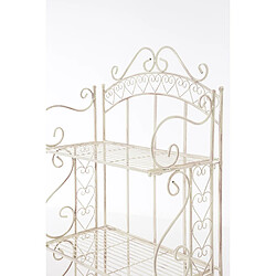 Acheter Decoshop26 Etagère de rangement design rustique piable 153x61 cm en métal crème vieilli 10_0003719