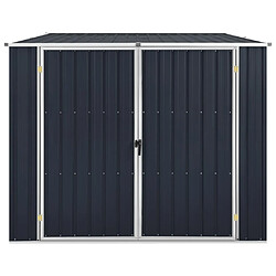 Helloshop26 Abri de jardin cabane cabanon maison de stockage remise extérieur hangar outils robuste 195 x 198 x 159 cm acier galvanisé anthracite 02_0022206