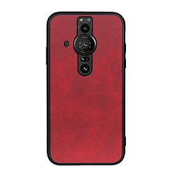 Coque en TPU + PU rouge pour Sony Xperia Pro-I