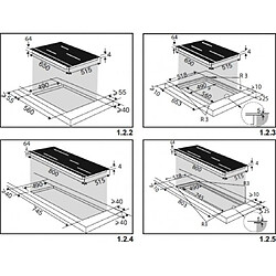 Table de cuisson à induction 65cm 3 feux 7400w noir - dpi7584x - DE DIETRICH