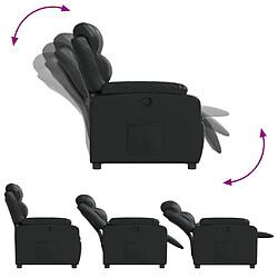 Avis vidaXL Fauteuil inclinable Noir Similicuir