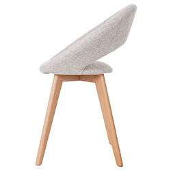 Avis Mendler Chaise de salle à manger Palermo III, fauteuil, design rétro des années 50 ~ tissu, crème/gris