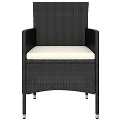 Acheter Maison Chic Salon de jardin 5 pcs | Ensemble de Table et chaises | Mobilier d'Extérieur Résine tressée Noir -GKD56329