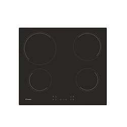 Table de cuisson vitrocéramique 60cm 4 feux 6500w noir - CH64CCB/4U2 - CANDY