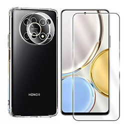 Protection intégrale Verre Trempé pour Honor Magic 4 Pro 5G+Verre Trempé Caméra Arrière+Coque souple silicone transparente-Visiodirect