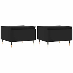 Maison Chic Lot de 2 Tables basses,Table Console pour salon noir 50x46x35 cm bois d'ingénierie -MN76972