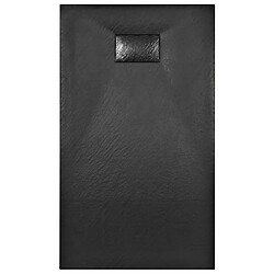 Avis vidaXL Bac de douche SMC Noir 120 x 70 cm